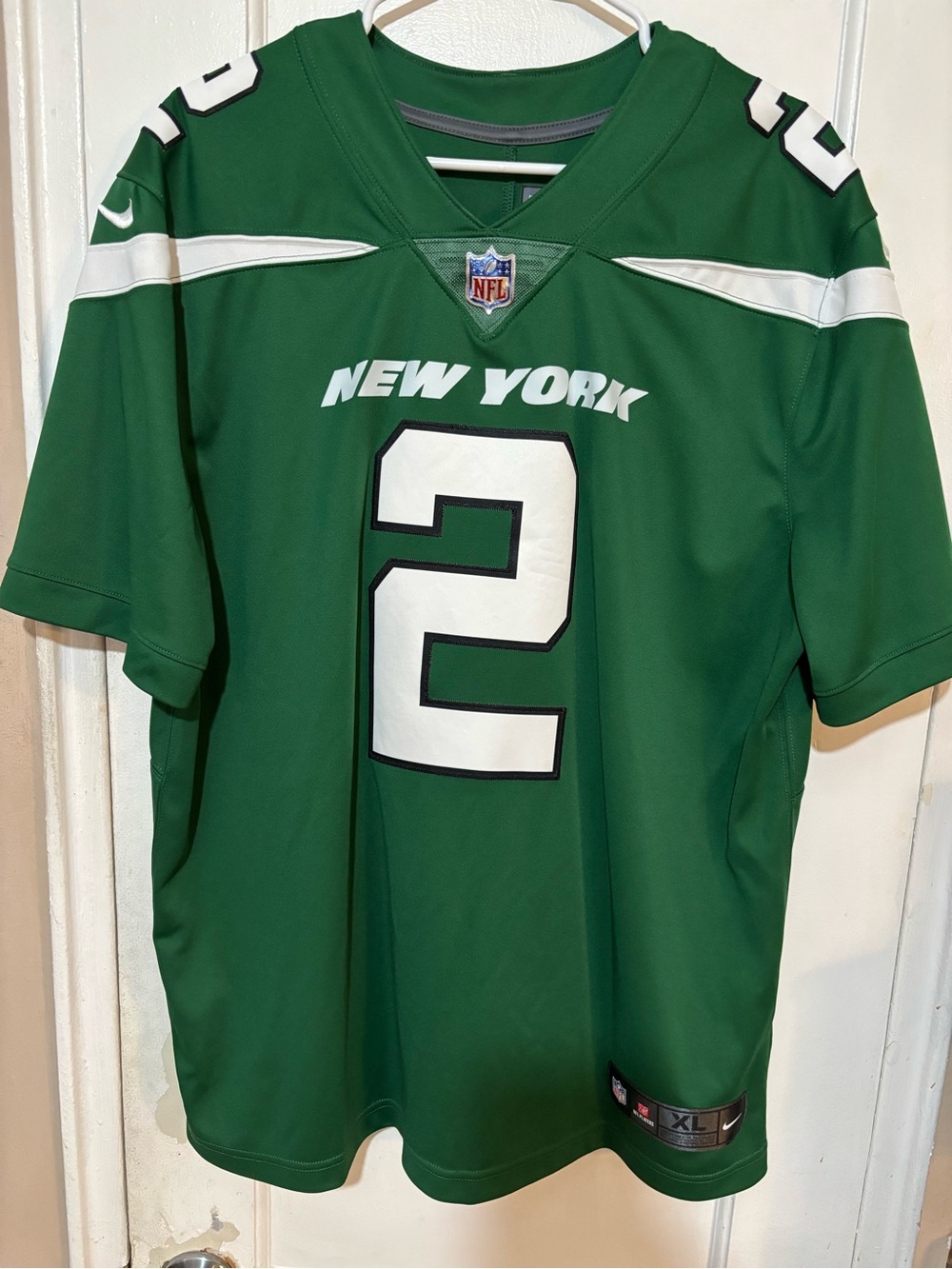Nike NFL New York Jets Zach Wilson Football Jersey with White Number 2